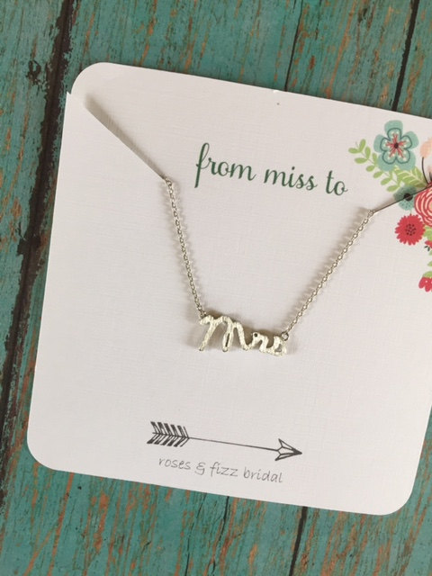 Mariage - From Miss to Mrs Necklace, Mrs Necklace, Future Mrs Necklace, Bride to Be, Bride Necklace, Gift for Bride, Sterling Silver