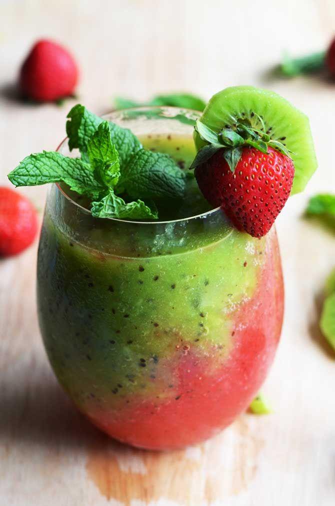 Hochzeit - Strawberry Kiwi Frozen Mojitos And Other Delicious Summer Beverages