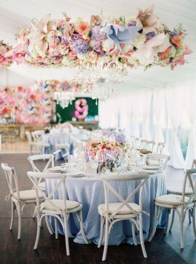 Wedding - 20 Flower Chandeliers That Take Your Decor To New Heights