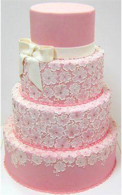 Mariage - Four layered pink cake