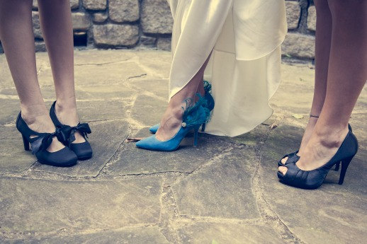 زفاف - Something Blue Shoe Clips Turquoise Peacock Feather & Rhinestone Gem / Pearl, Modern Wedding Bride Bridal Shower Gift, Bridesmaid Maid Honor
