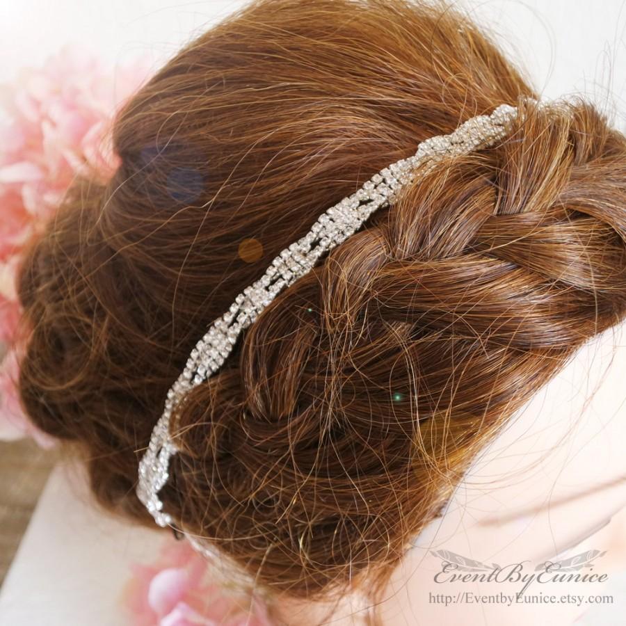 Wedding - Bridal Headpiece, wedding headpiece, bridal headband, wedding headband with comb, Thin bridal headpiece, Thin bridal headband RAEMIA