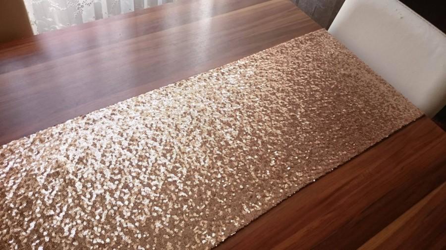 Свадьба - Gold Sequin Table Runner, Shiny Table Runner, Wedding Table Cover, Party Tablecloth, Sparkly Table Runner