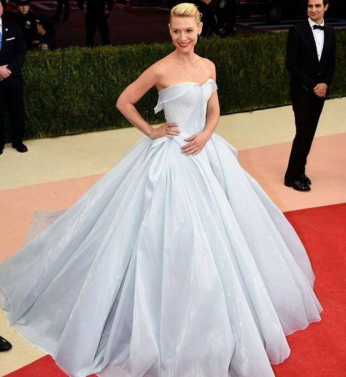 Hochzeit - Glowing Dress Turns Claire Danes Into Cinderella At The Met Gala