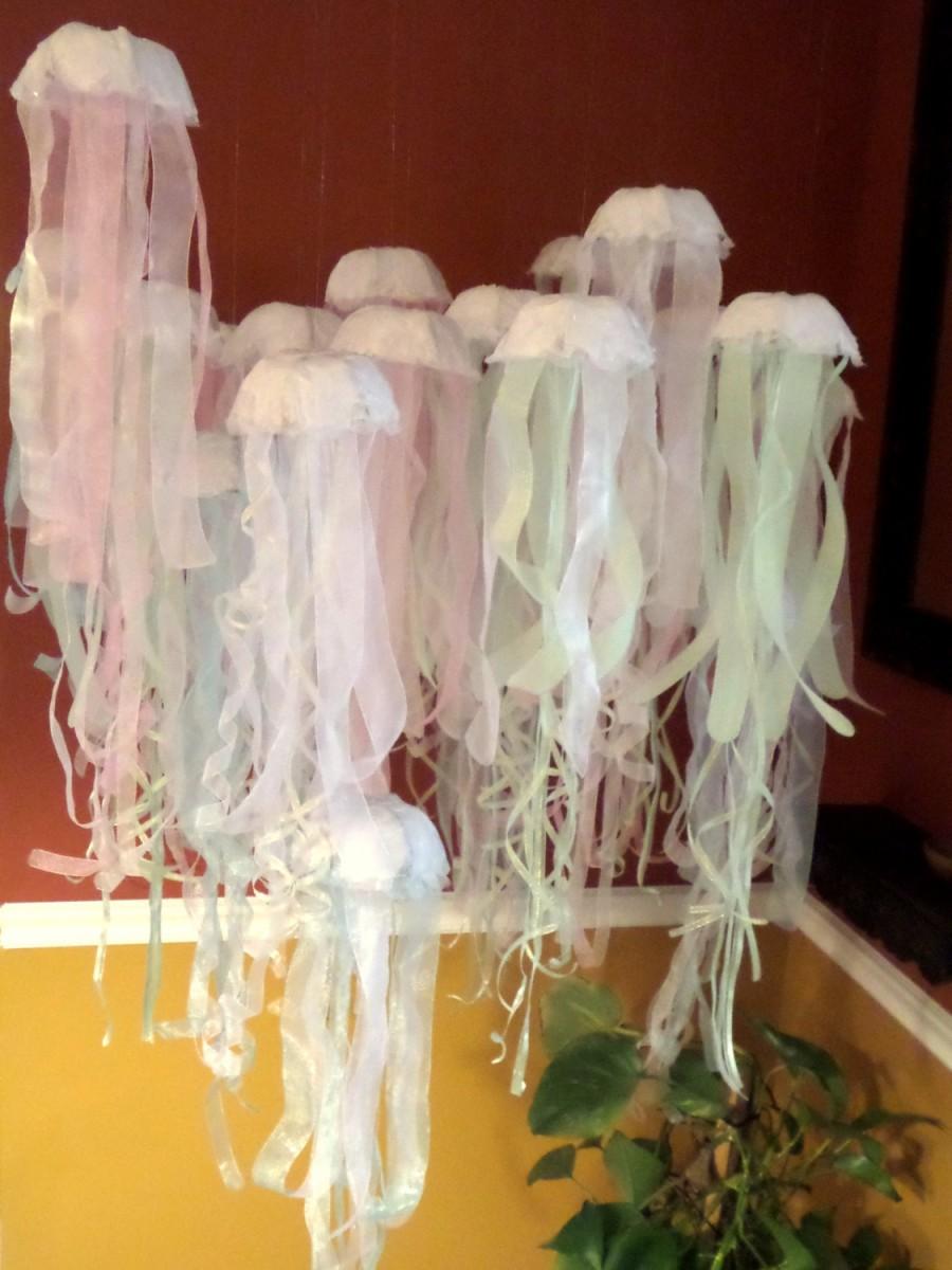 Свадьба - Under The Sea~Fancy Jellyfish Decoration~Mermaid Party~36"~Luau~Beach Wedding~Kelp Seaweed~Rustic Wedding~Pirate~Shipwreck~Beach Decorations
