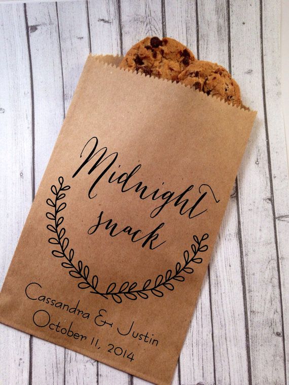 Hochzeit - Wedding Cookie Bags, Candy Buffet Sacks, Custom Wedding Favors, 25 Cake Bags, Recycled Brown Paper Personalized Printed Sack