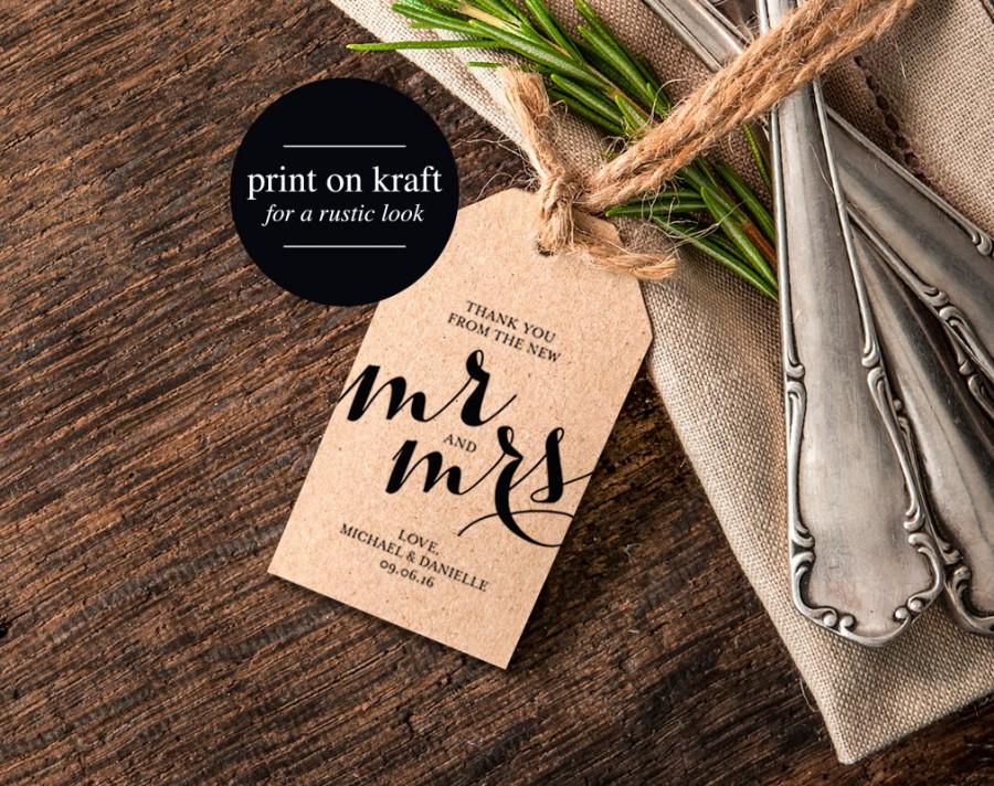 Mariage - Thank You Wedding Tags, Rustic Wedding Tag, Gift Tag, Thank You Tag Printable, Rustic Wedding Printable, PDF Instant Download 