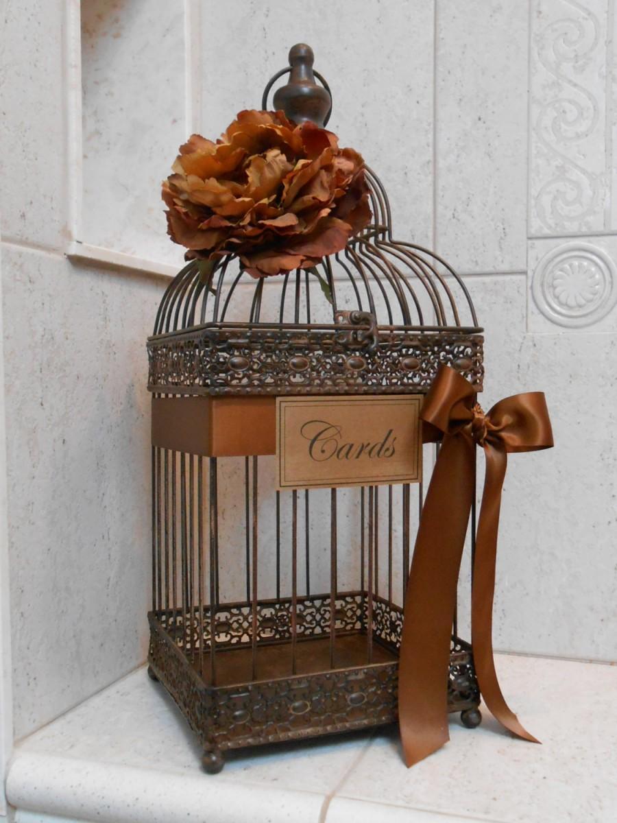 Mariage - Wedding Card Box / Bird Cage Wedding Card Holder / Rustic Wedding Cardholder / Rustic Wedding / Birdcage / Wedding Decoration / Wedding