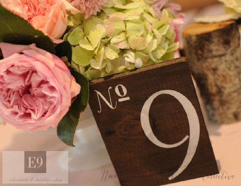Mariage - Wedding Table Numbers, Wooden Table Numbers Wedding - Single table number - TB-16