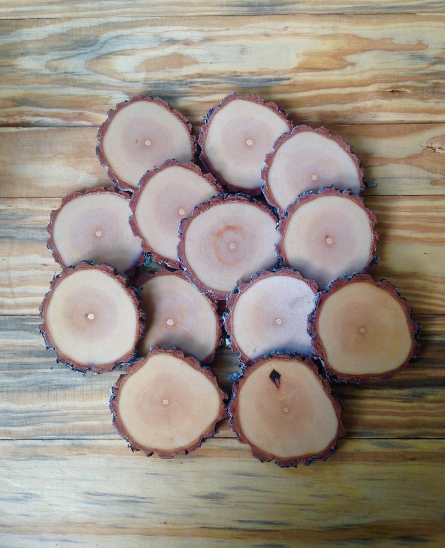 Mariage - 200 3-4" Rustic Wood Tree Slicr Wedding Decor Coasters SOURWOOD Buttons Log Rounds