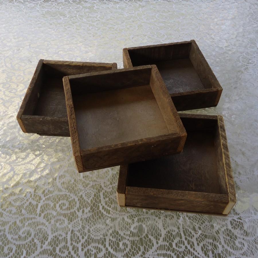Hochzeit - Wood box, wood tray, reclaimed wood, rustic wedding tabletop, organizer, shadow box, wooden box, wedding centerpiece