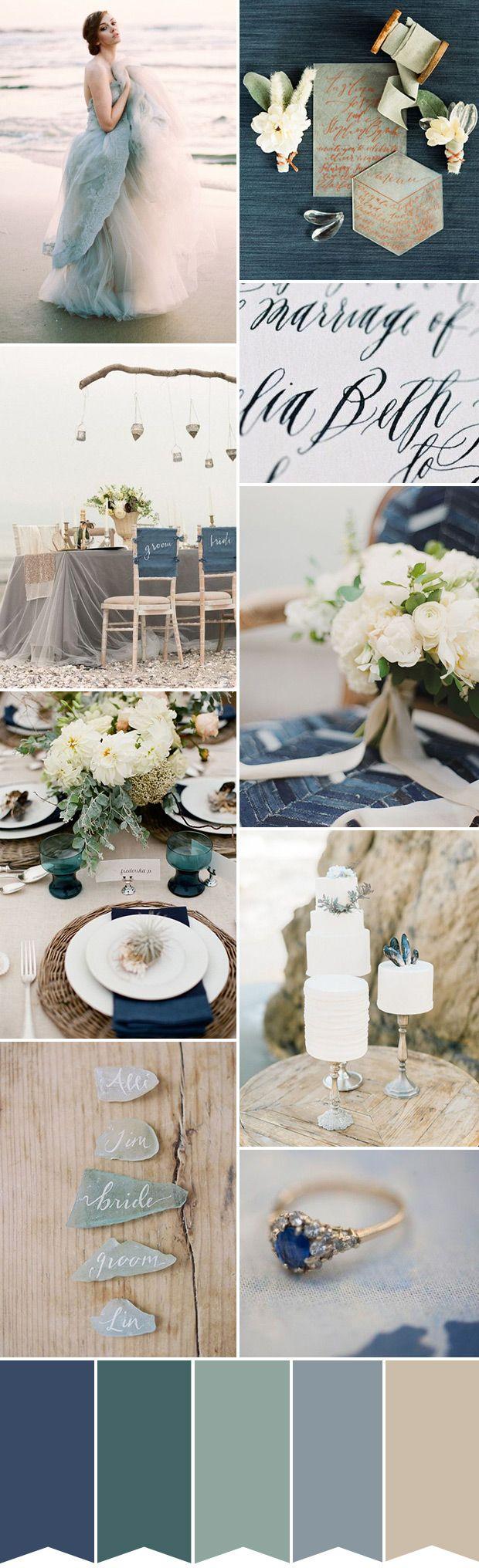 Hochzeit - Inspired By The Sea Wedding Colour Inspiration