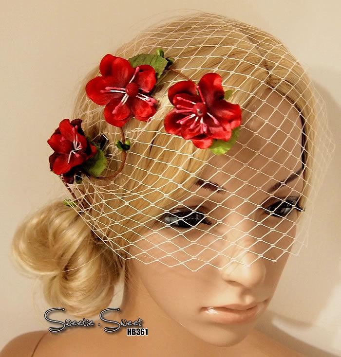 Свадьба - Bridal Head piece, Bridal Hair Comb, Wedding Hair Clip, Bridal Hair Clip, Woodland Head piece, Rustic lace veil