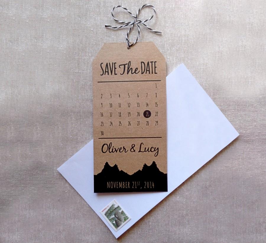 Mariage - Rustic Save The Date. Mountain Wedding Theme.