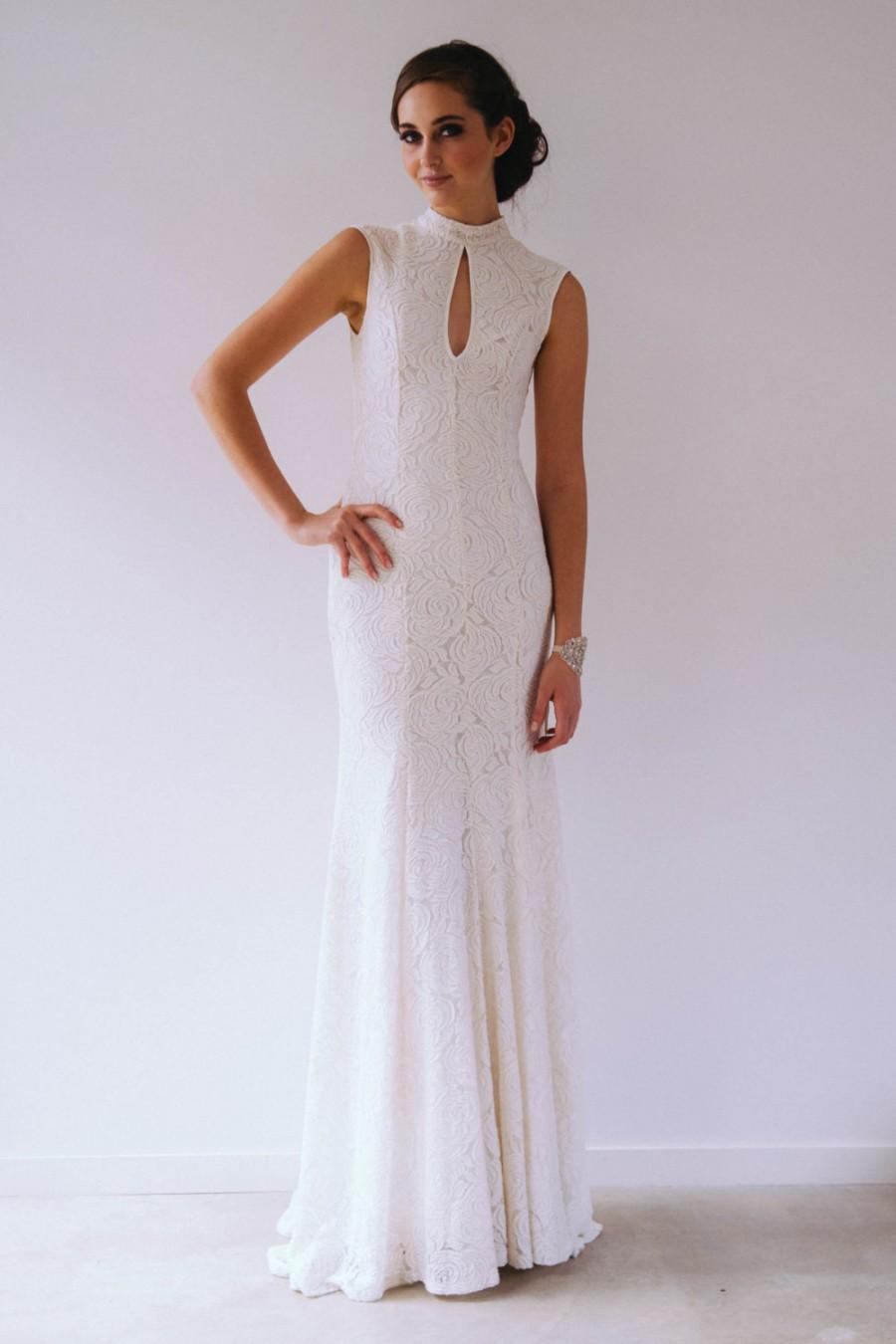 زفاف - High neck lace gown - SAMPLE SALE