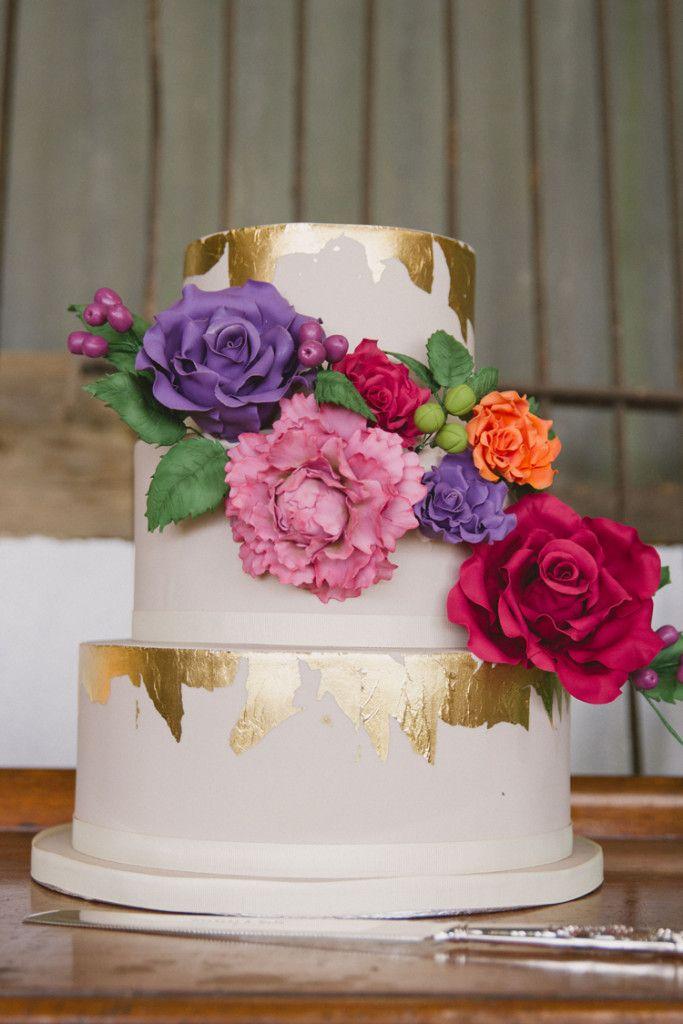 Wedding - The Gold And The Beautiful Cake