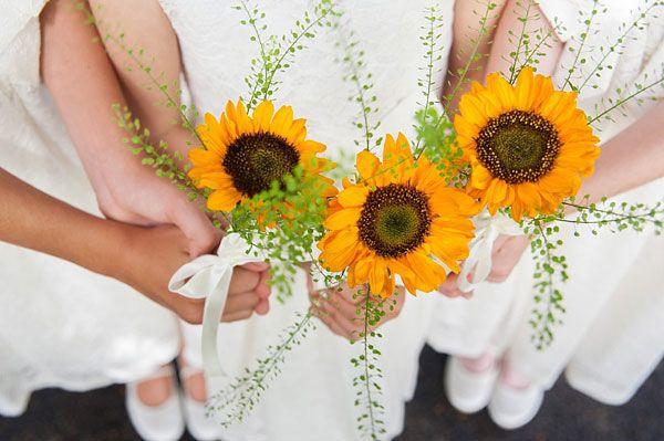 Wedding - Sunflower Wedding Bouquets & Centerpieces