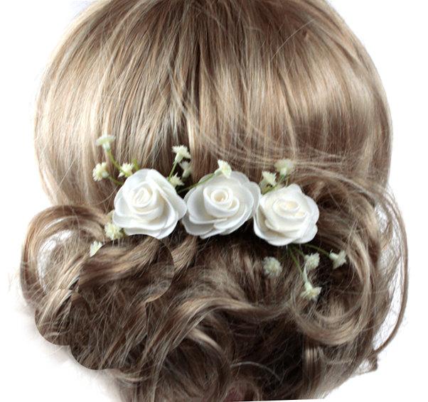 Hochzeit - Wedding Hair Comb,Wedding Hairpins,Brides Hair Comb,Floral Hair Comb,Bridesmaids Headdress