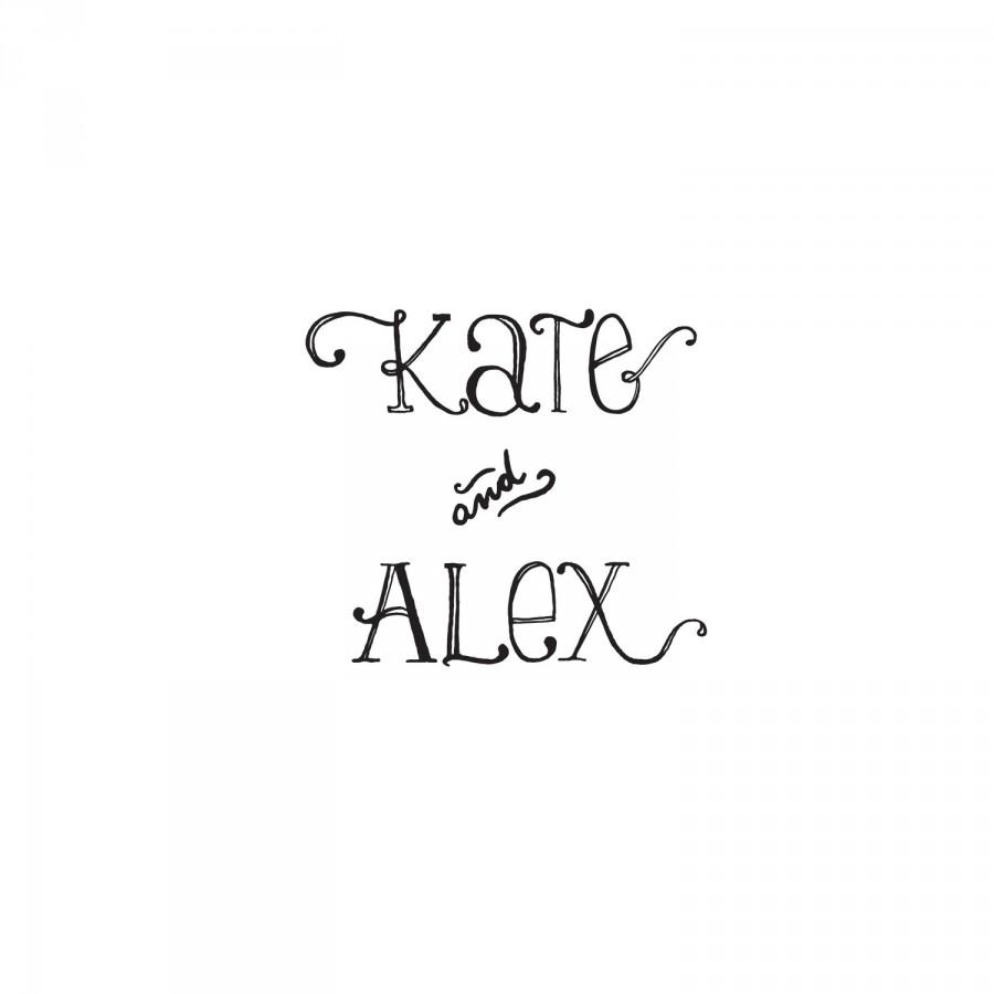 Mariage - Personalized Monogram Rubber Stamp