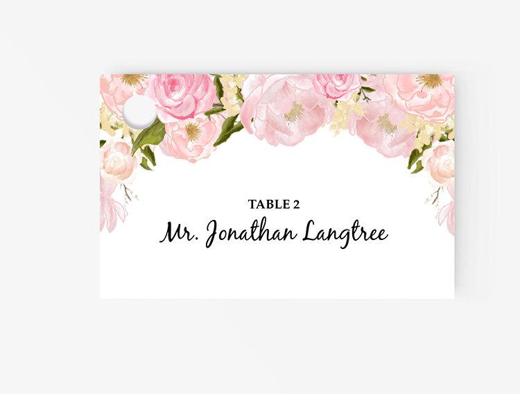 Hochzeit - Printable Place Card Template 