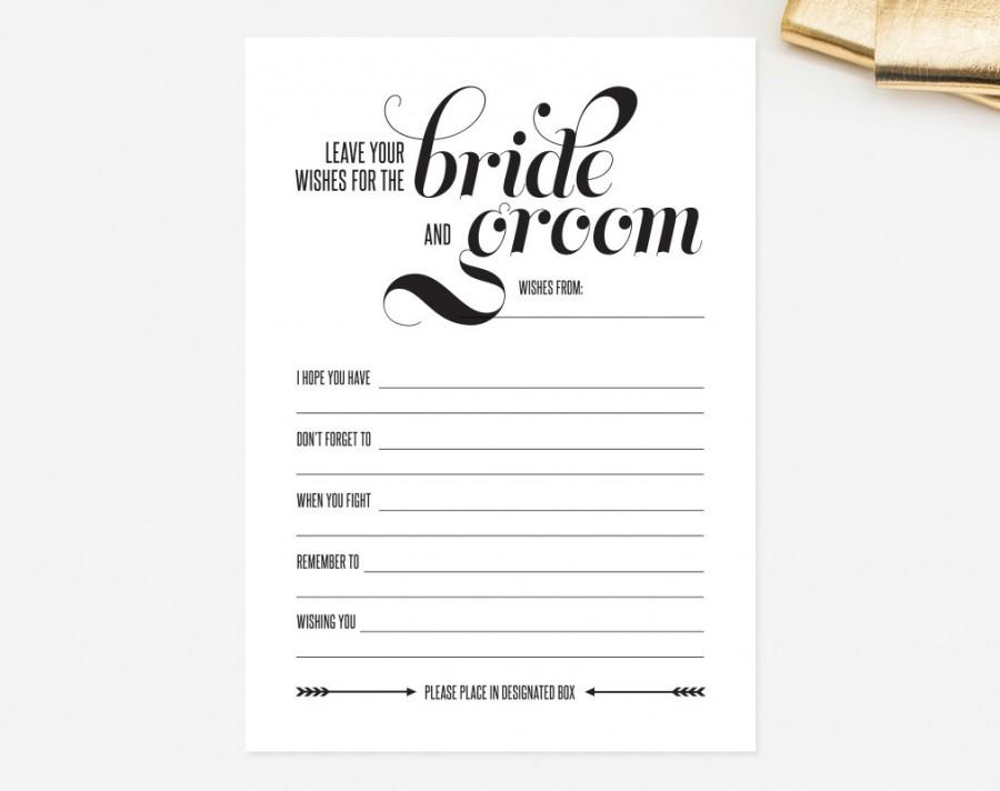 زفاف - Wedding Mad Libs Card — Leave Your Wishes for the Bride and Groom Advice Printable Template - Marriage Advice Keepsake 