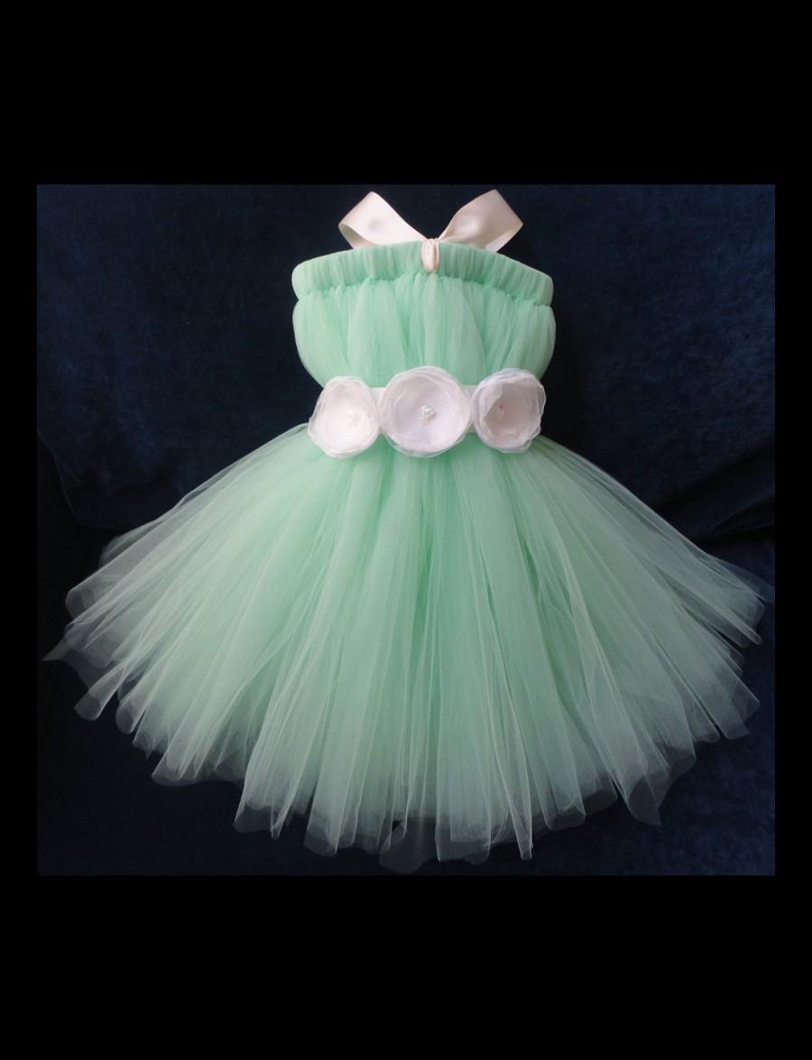 زفاف - Mint Flower Girl Dress