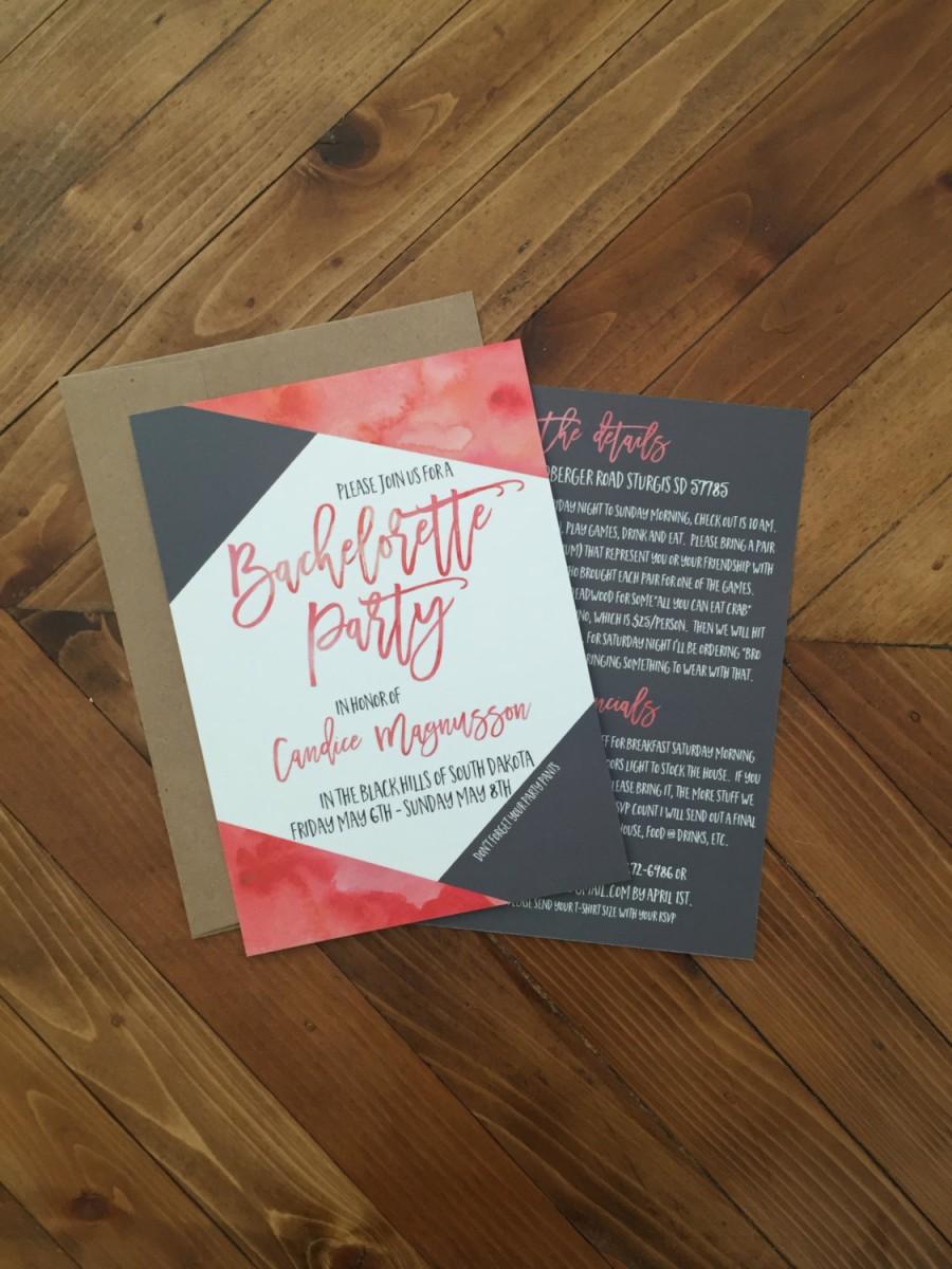 Wedding - Bachelorette Party Invitation - Bachelorette Party Printable - Customizable Invite - Hen Party Invitation