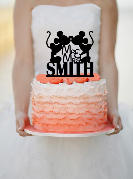 Wedding - Disney wedding cake topper - Custom Wedding Cake Topper - Mickey & Minnie Cake Topper - Cake Topper - Personalized Cake topper