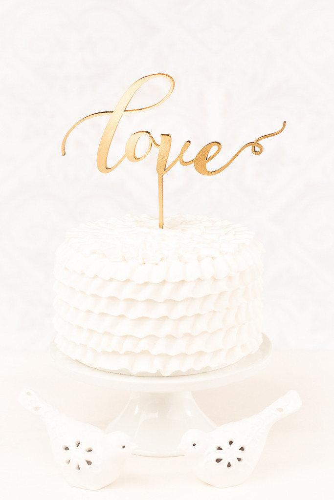 Mariage - Love Cake Topper. Bridal Shower Cake Topper. Wedding Cake Topper.