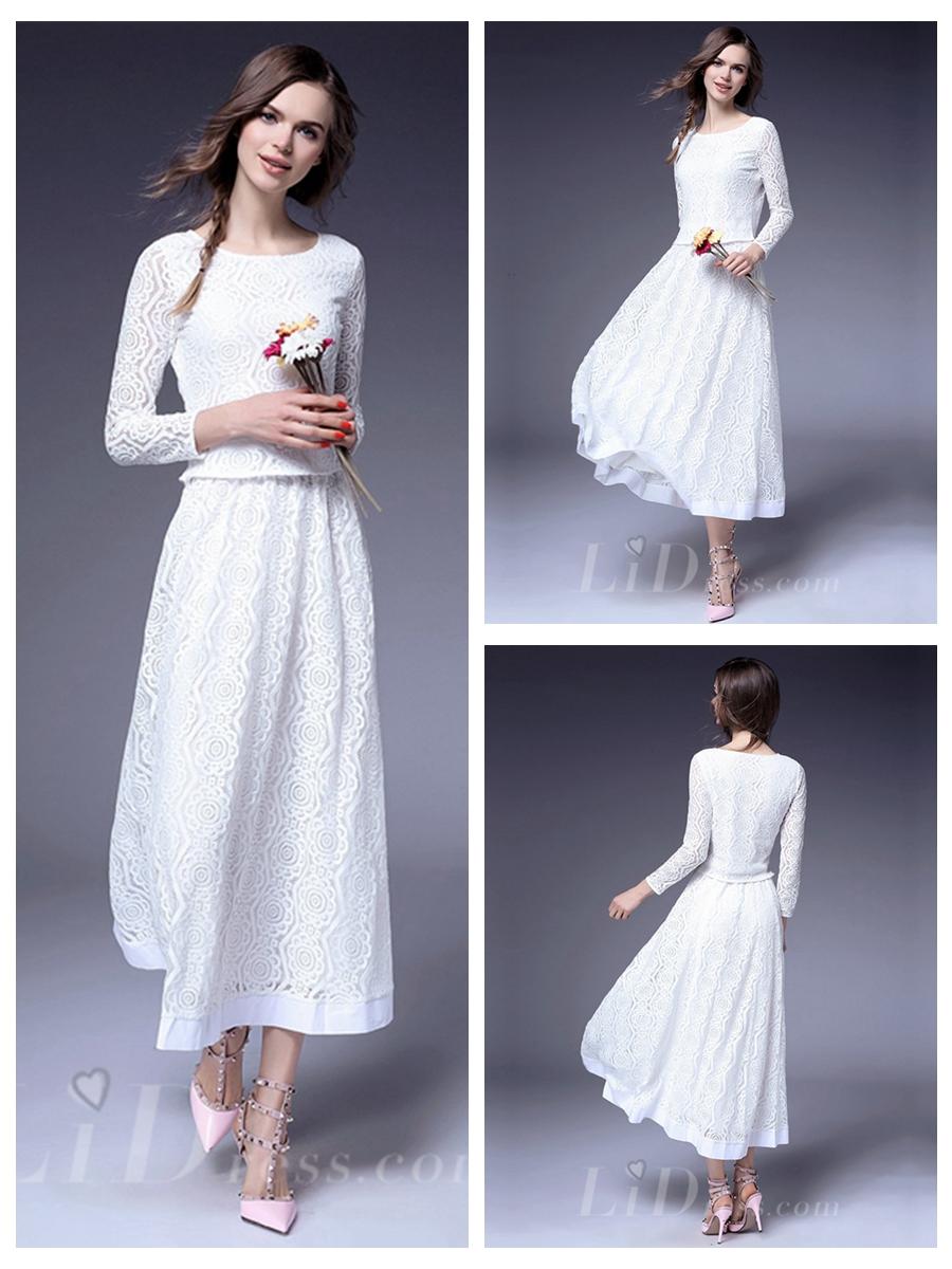 Mariage - Spring 2016 Three Quarter Sleeves Lace Dress