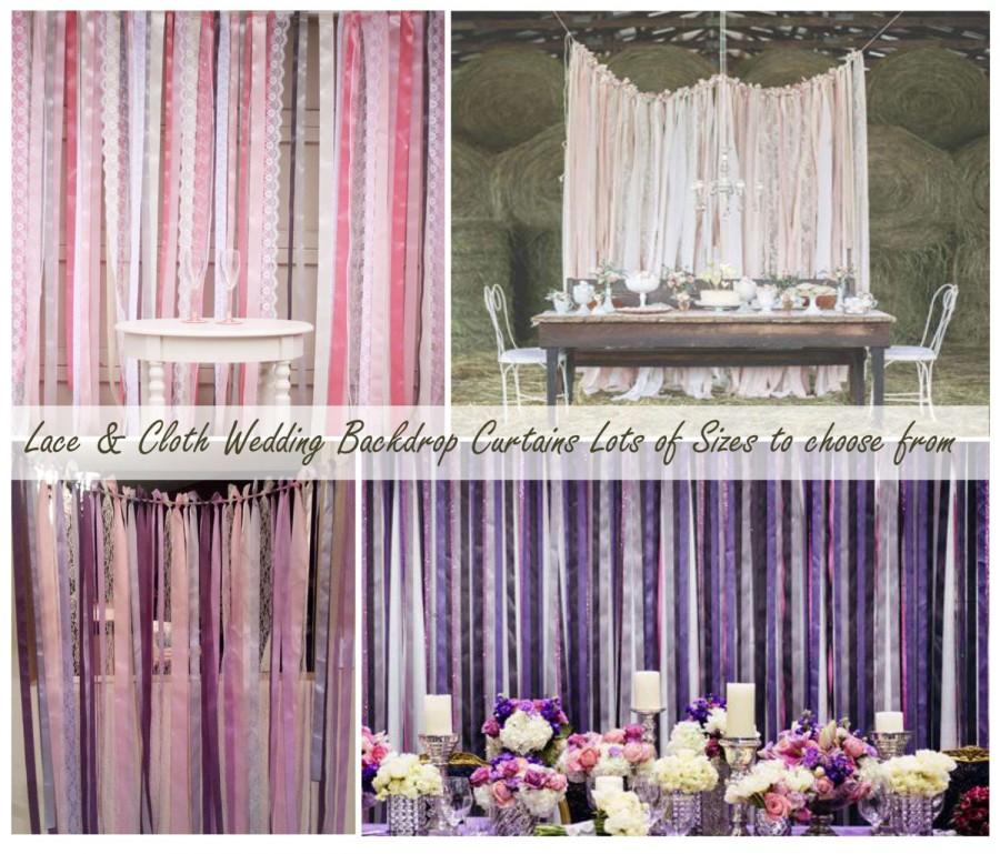 Hochzeit - Wedding Backdrop - Lace and Ribbon Backdrop - Photo Backdrop