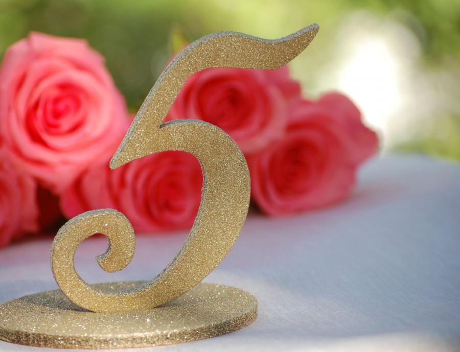 زفاف - Gold Glitter Wedding Table Numbers, Wedding Table Number Signs, Wedding Reception Numbers, Wedding Table Decor, Gold Wedding Centerpiece