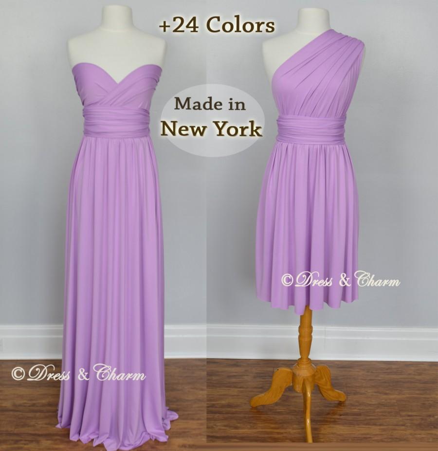 Mariage - Lavender Bridesmaid dress, convertible dresses, infinity dress, party dress, multi way dress, prom dress, evening dress, cocktail dress