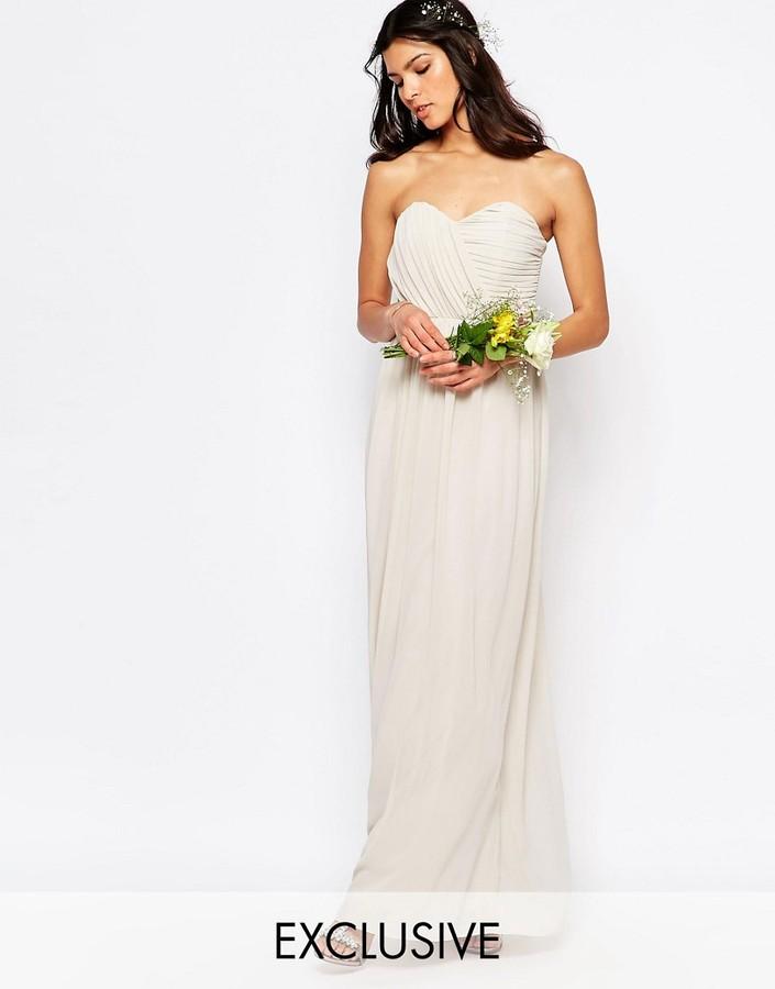 Mariage - TFNC WEDDING Bandeau Chiffon Maxi Dress