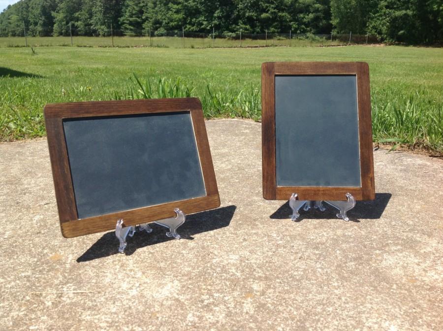 Wedding - SMALL Stained Chalkboard Signs SET OF 2 with Easels for Party or Wedding