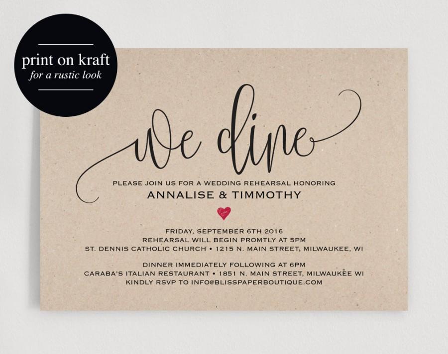 Mariage - Rehearsal Dinner Invitation, Rehearsal Dinner Invitation Printable, Rehearsal Invitation, Wedding Rehearsal, PDF Instant Download 