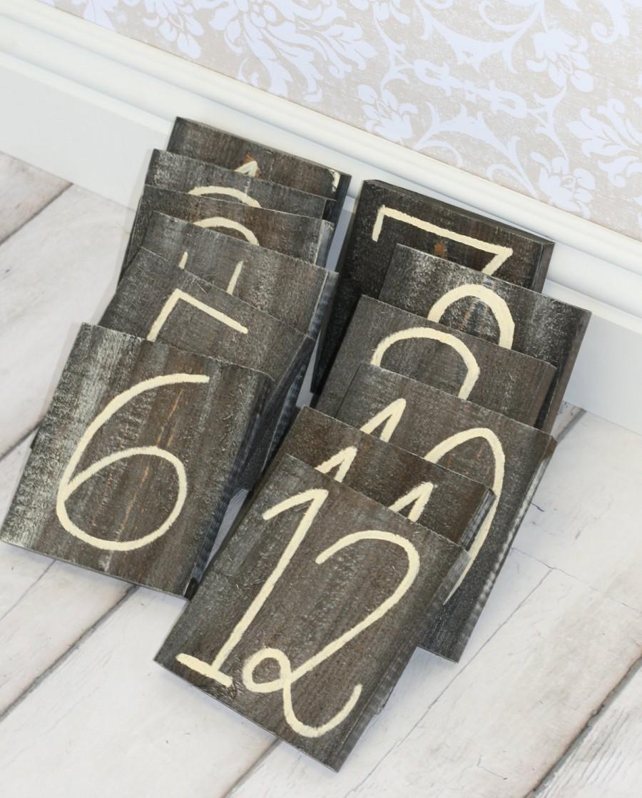 Mariage - Rustic Table Numbers Vintage Wedding Decor Morgann Hill Designs