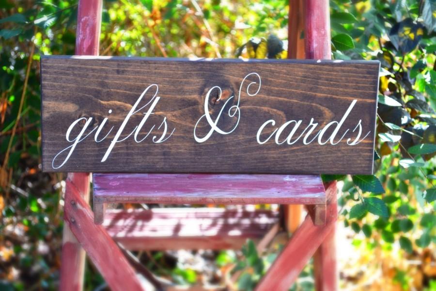 Wedding - Gifts and Cards Sign, Rustic Wedding Sign, Guest Table, Gift Table Sign, Wedding Signage, Country Wedding, Wedding Decor, Cards Sign
