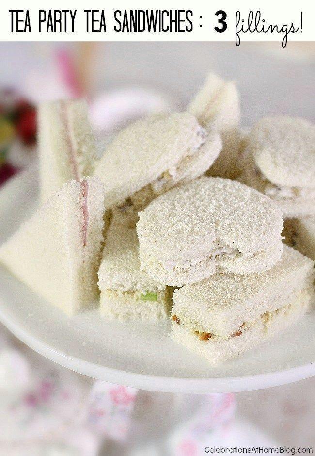 Hochzeit - Tea Party Tea Sandwiches :: 3 Filling Recipes