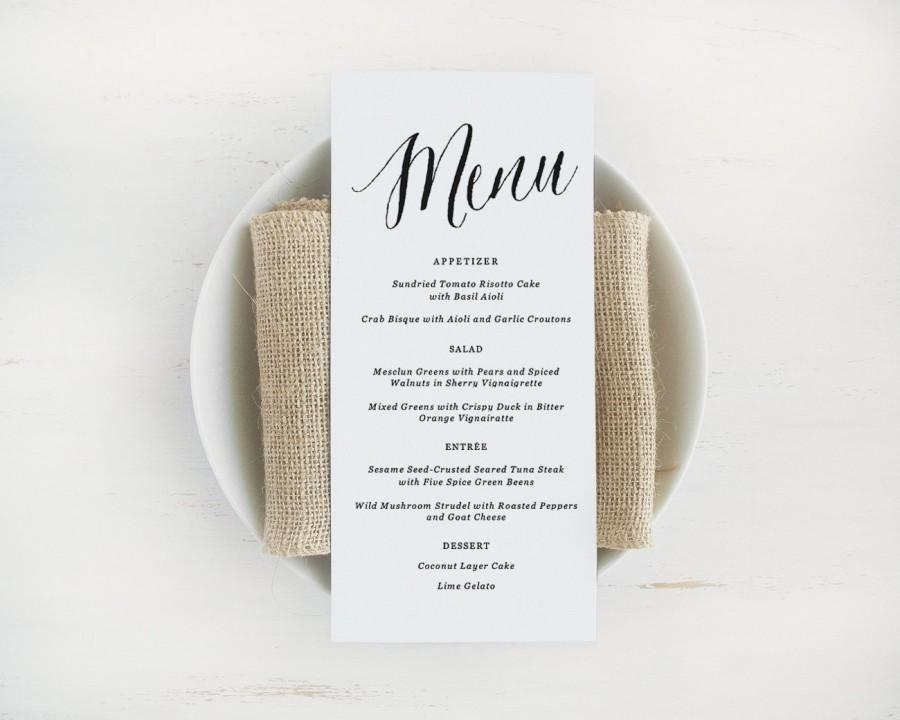 wedding menu templates microsoft word free