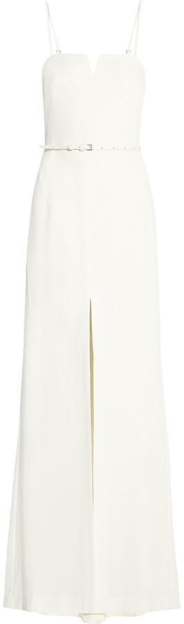 Mariage - Halston Heritage Belted crepe gown