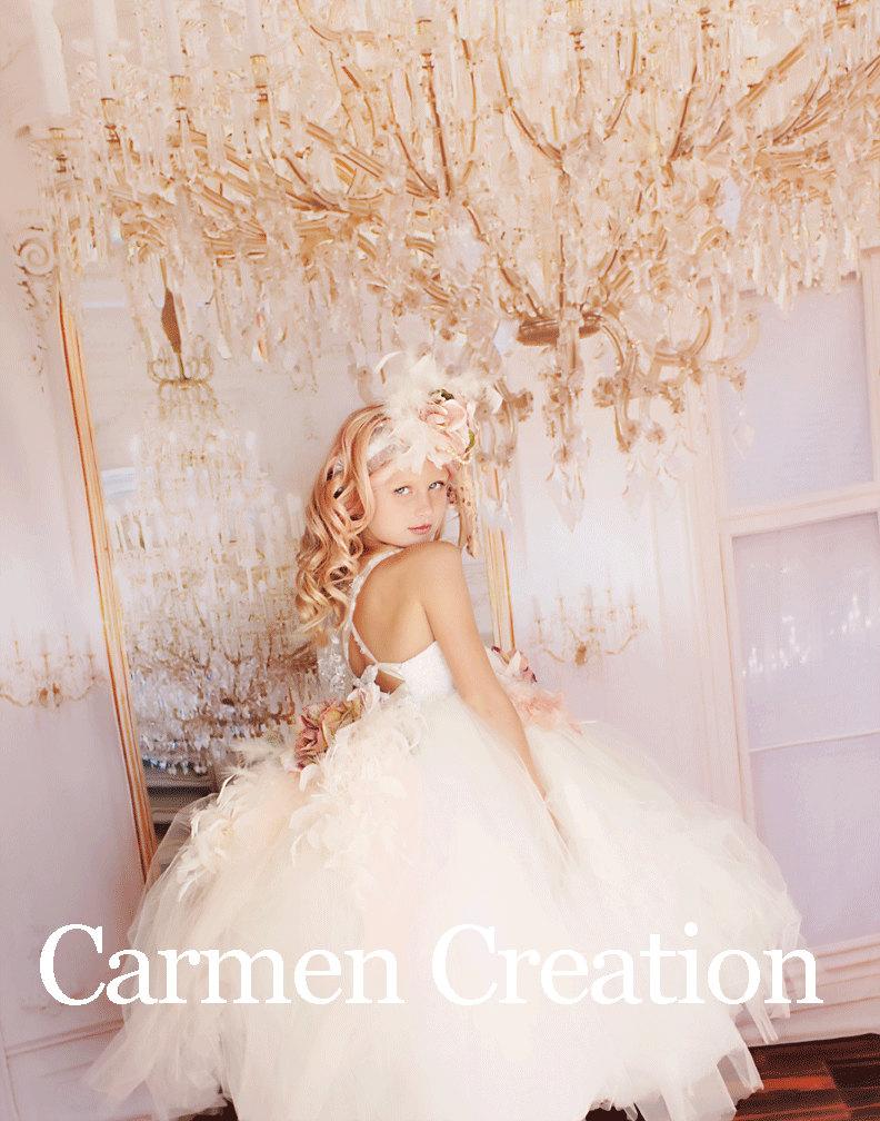 Hochzeit - Dream Mini Bride Feather Dress.