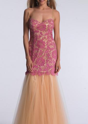 Mariage - Floor Length Sleeveless Spaghetti Straps A-line Ruched Appliques Tulle