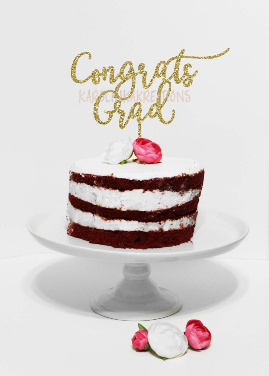 زفاف - Cake Topper/ Congrats Grad/ Graduation/ Celebrate/ Custom/ Cute Quote/ Laser Cut