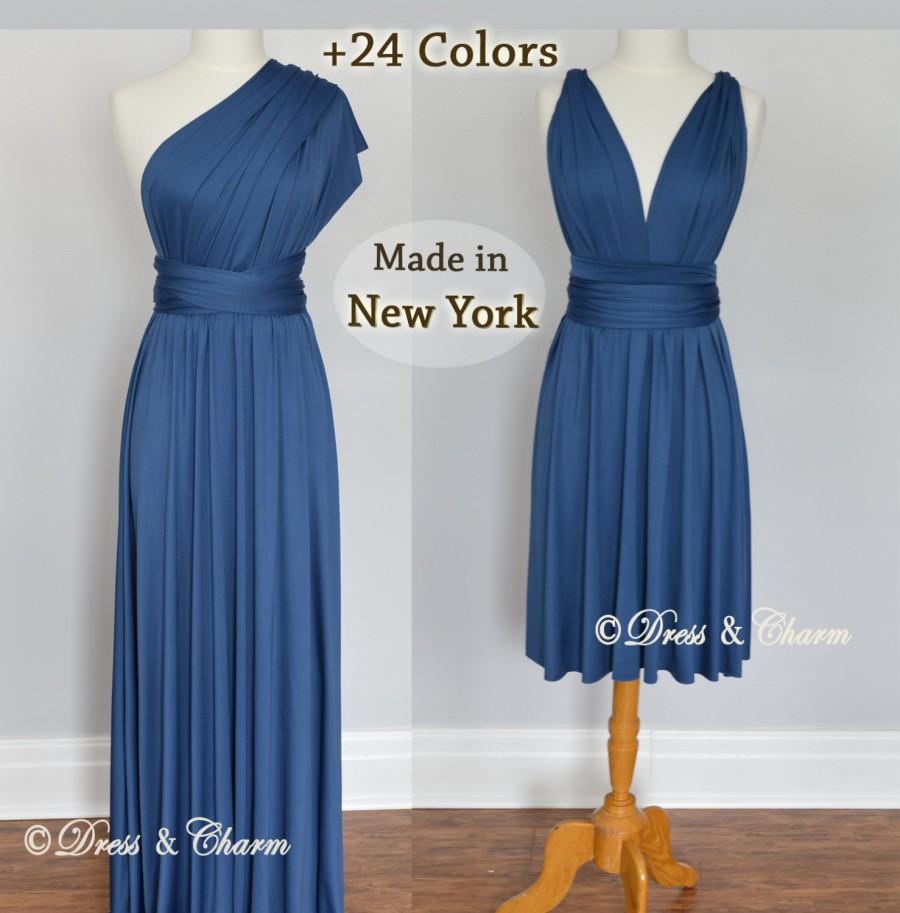 زفاف - Midnight Blue infinity dress, Bridesmaid dress, infinity convertible maxi dress, short multiway dress, party dress, dress for bridesmaid