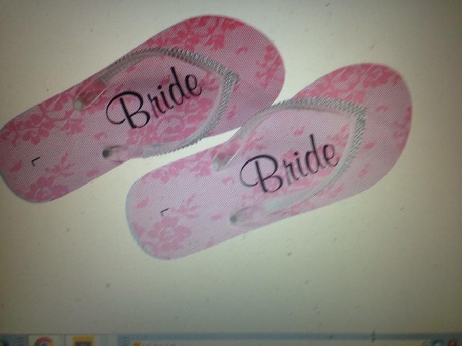 زفاف - Bride flip flop