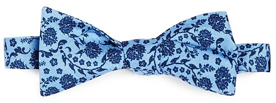 Wedding - Ted Baker Chambray Floral Vine Self Tie Bow Tie
