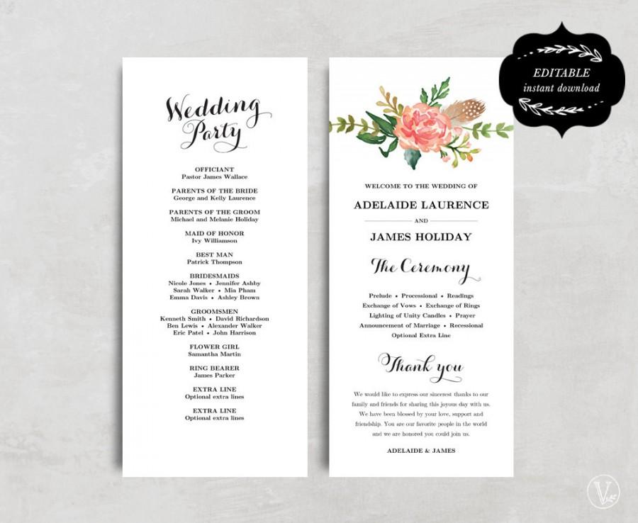 10 Free Sample Wedding Programs Templates SampleTemplatess 