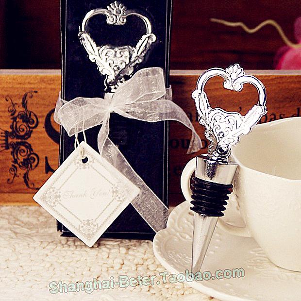 Hochzeit - Heart wine stopper and bottle opener