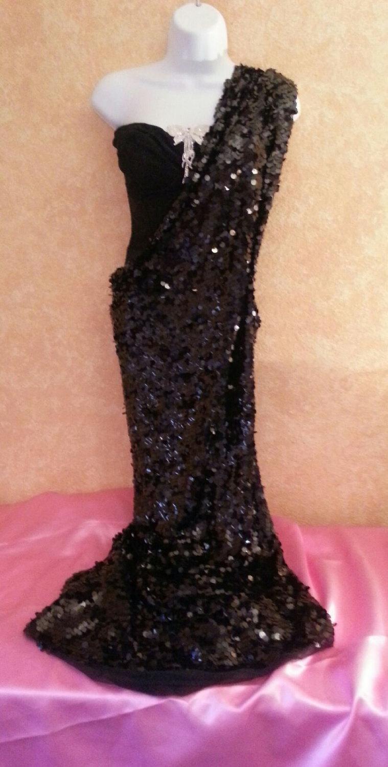 Hochzeit - Exotic Black Sequin Crystal Corset Sari Saree Wrap Skirt Dress Bridal Wedding Gown Party Costume